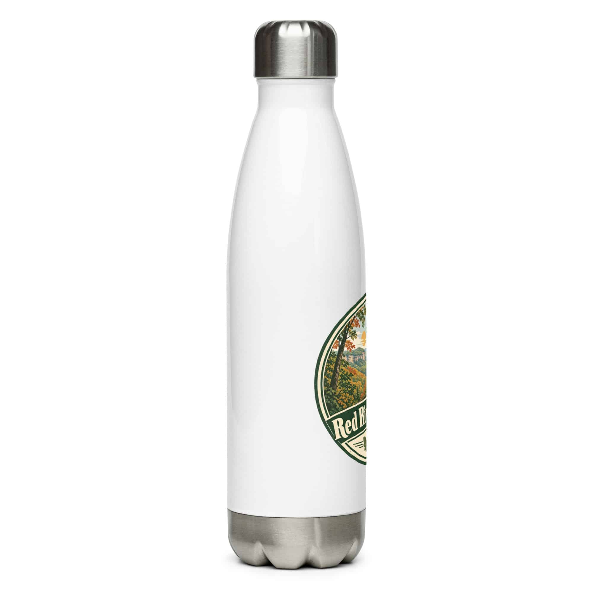 Red River Gorge Stainless Steel Water Bottle: Red River Gorge, Vintage Round Badge