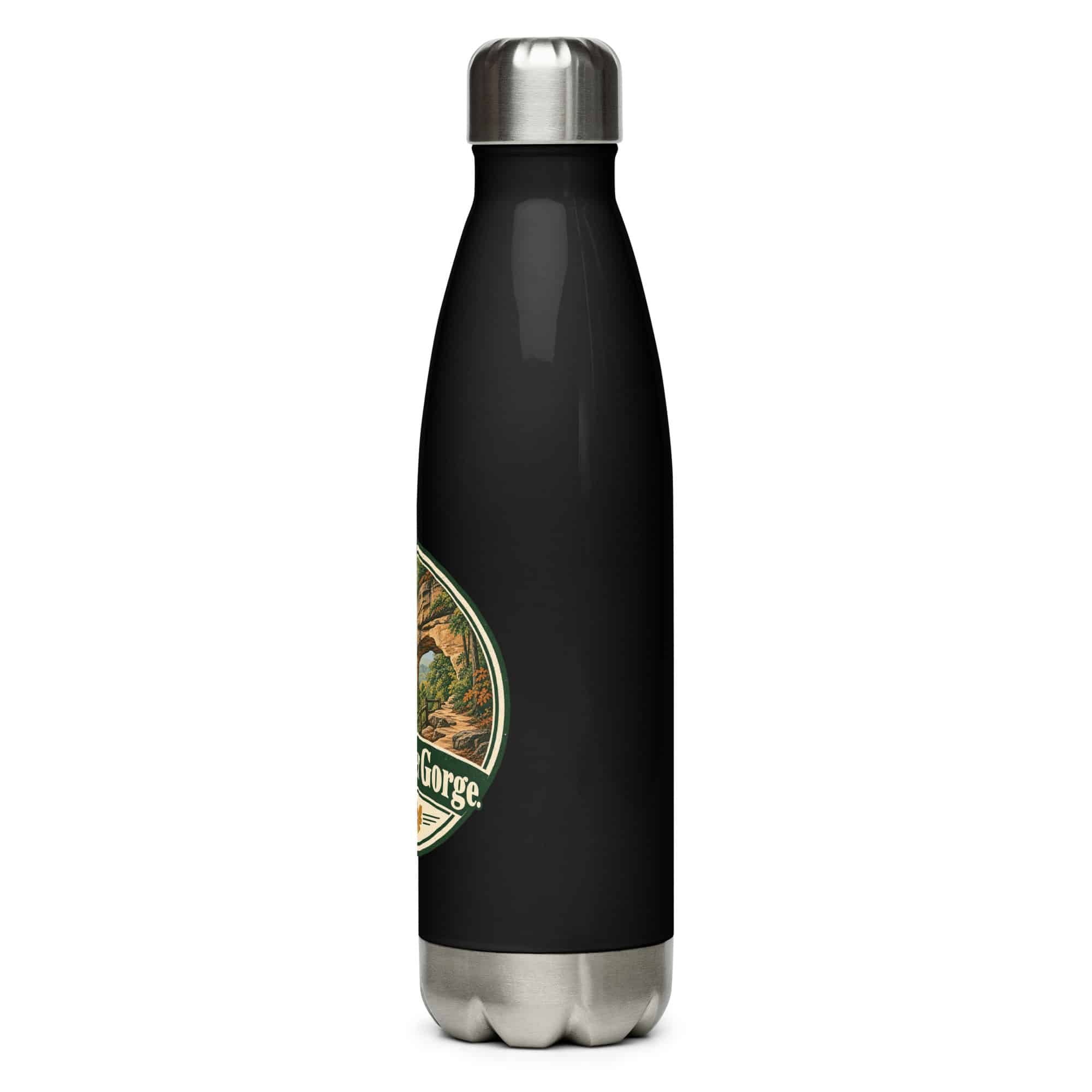 Red River Gorge Stainless Steel Water Bottle: Red River Gorge, Vintage Round Badge
