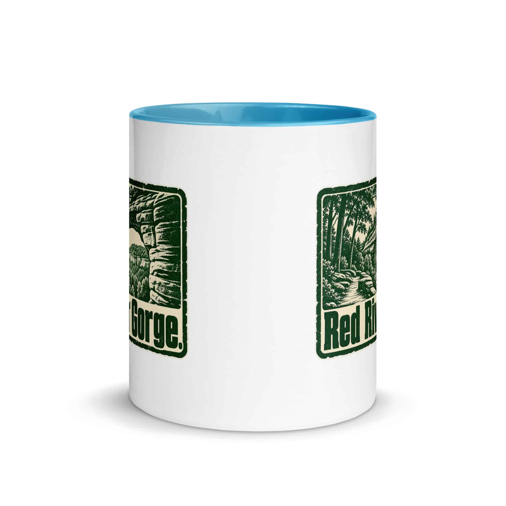 Red River Gorge Color Inside Coffee Mug: Red River Gorge, Forest Ink Stamp