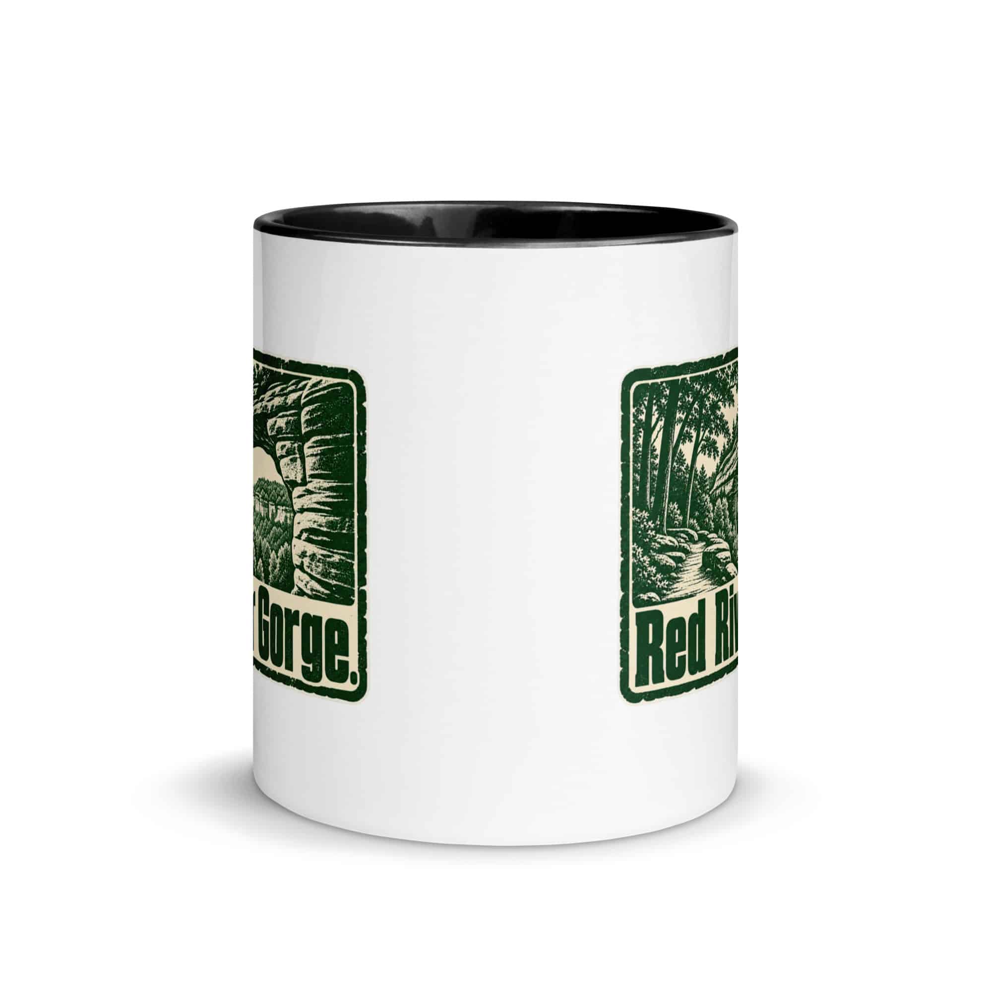 Red River Gorge Color Inside Coffee Mug: Red River Gorge, Forest Ink Stamp