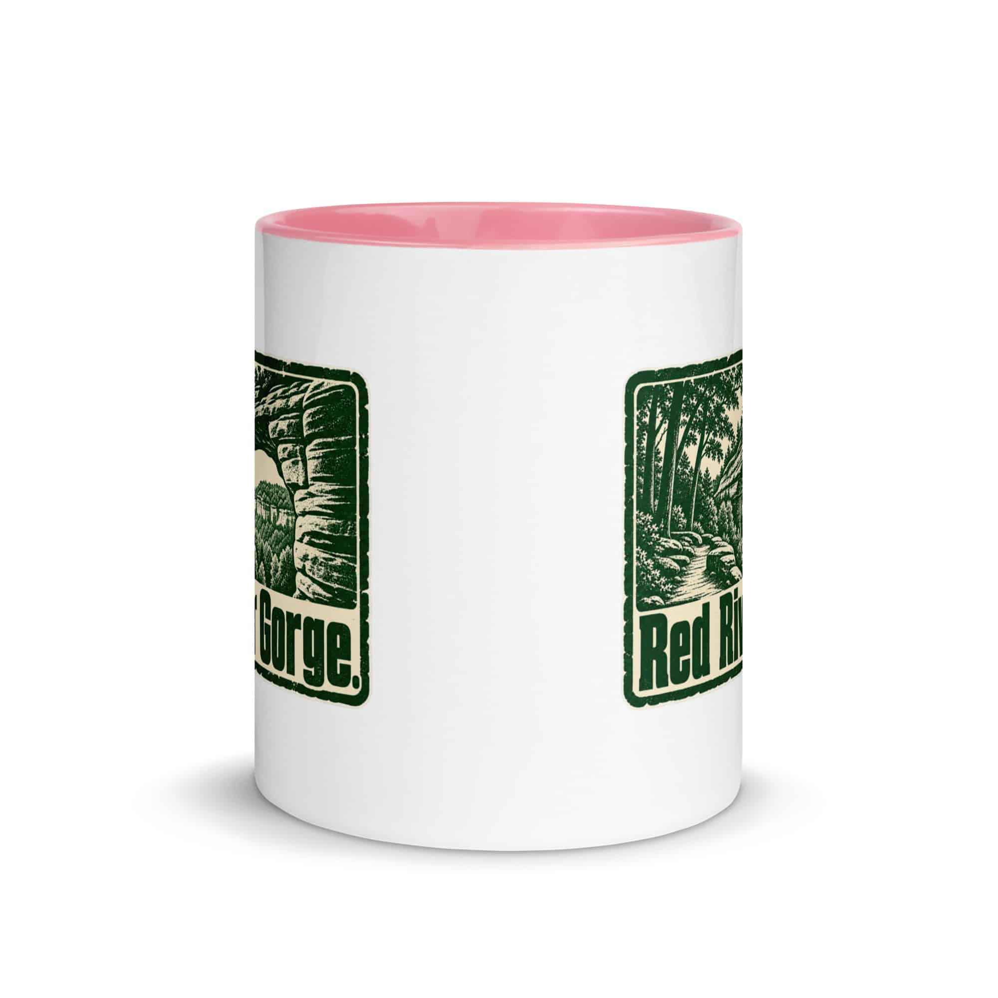 Red River Gorge Color Inside Coffee Mug: Red River Gorge, Forest Ink Stamp