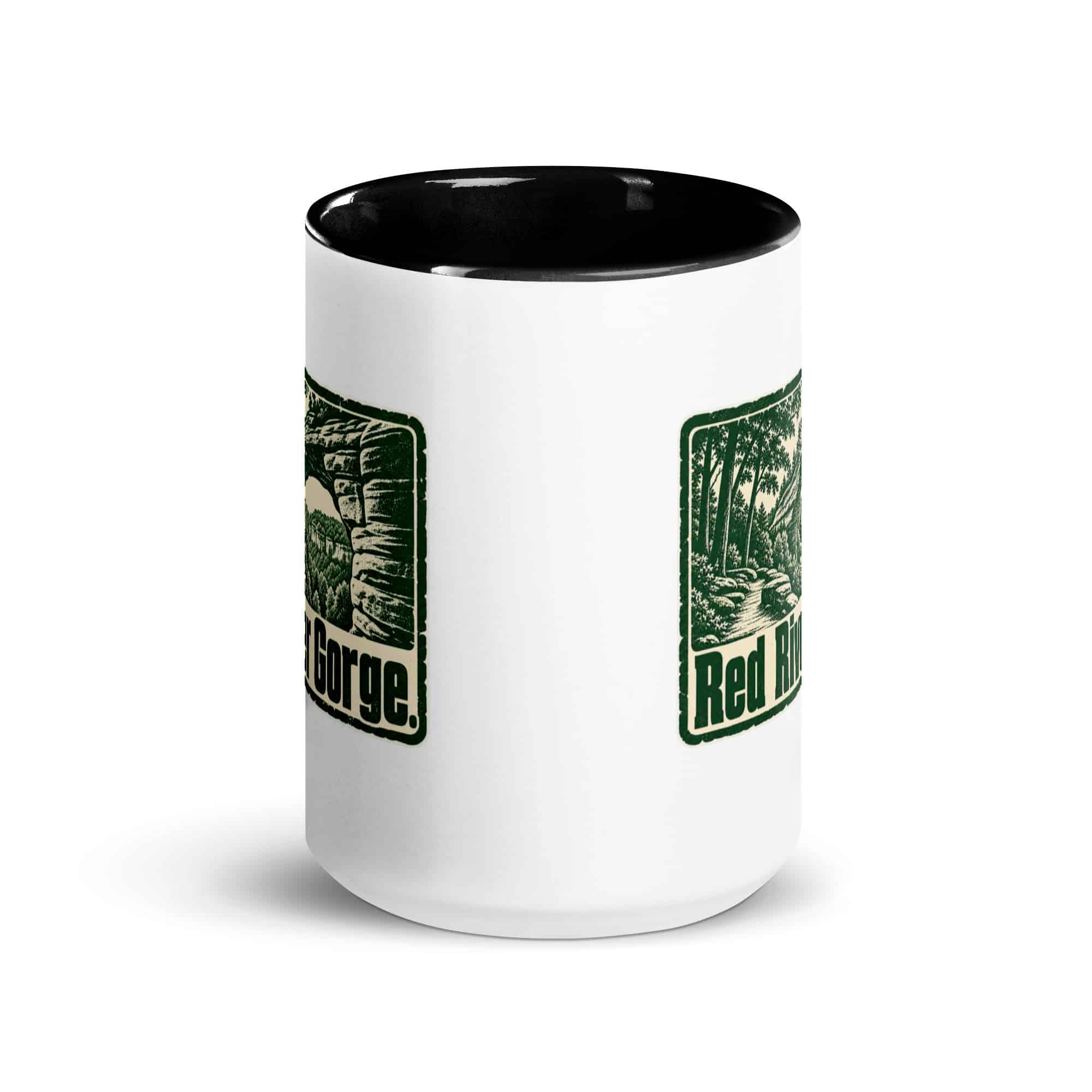Red River Gorge Color Inside Coffee Mug: Red River Gorge, Forest Ink Stamp