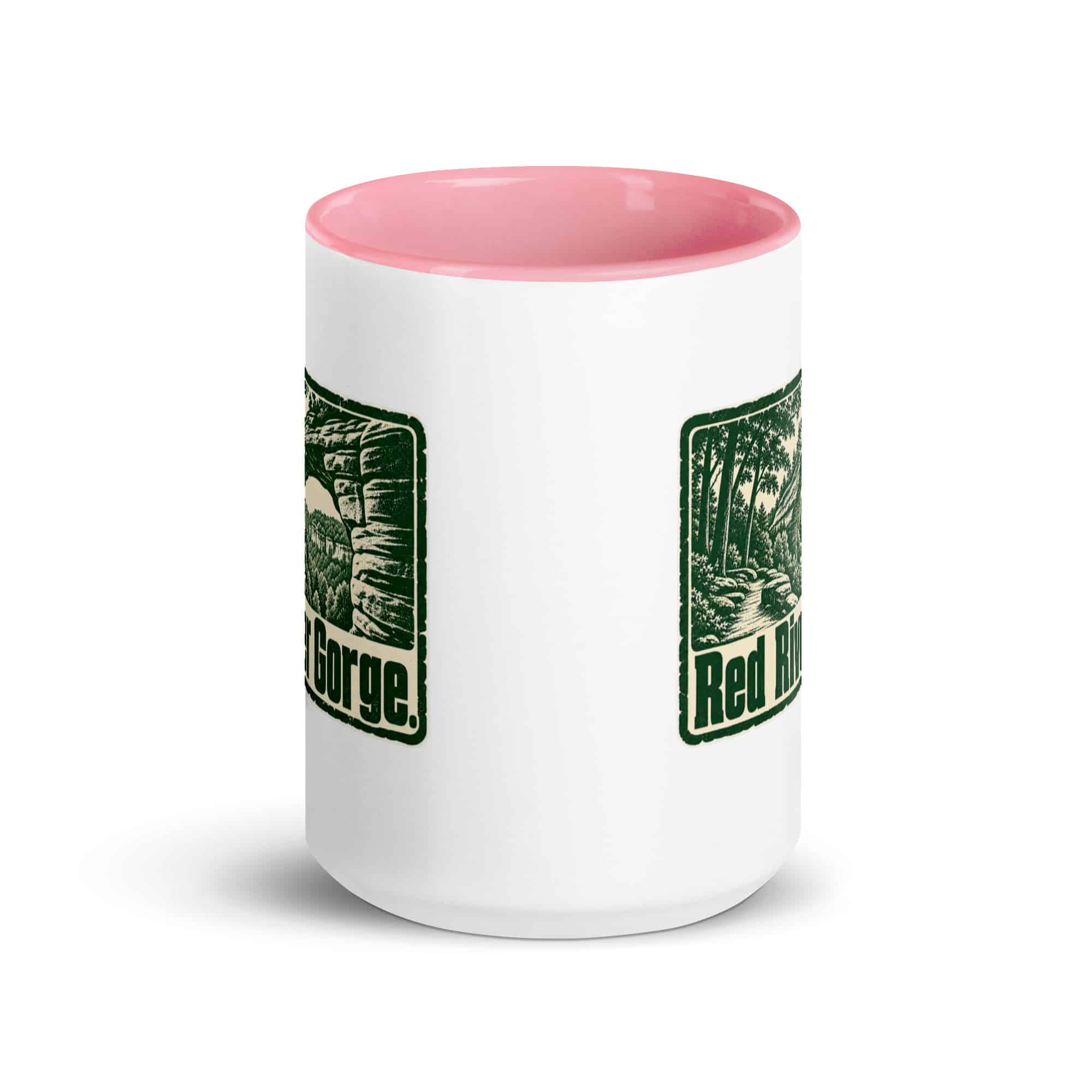Red River Gorge Color Inside Coffee Mug: Red River Gorge, Forest Ink Stamp