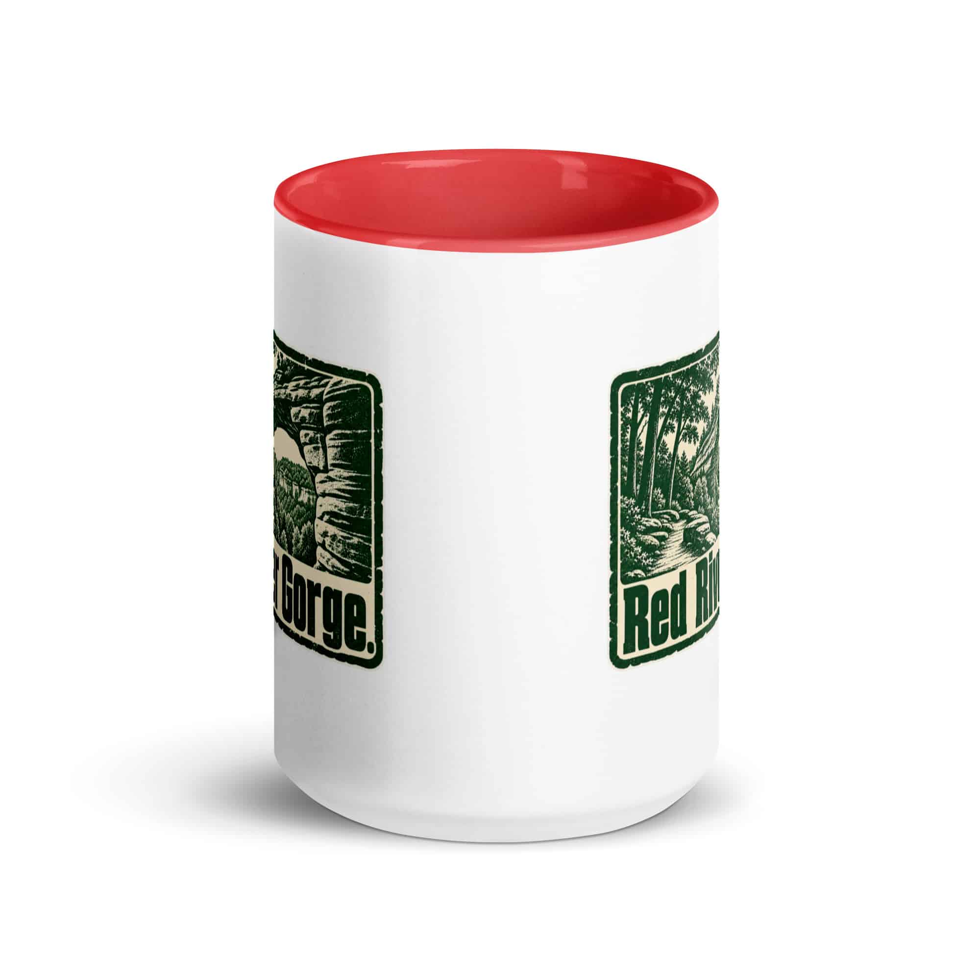 Red River Gorge Color Inside Coffee Mug: Red River Gorge, Forest Ink Stamp