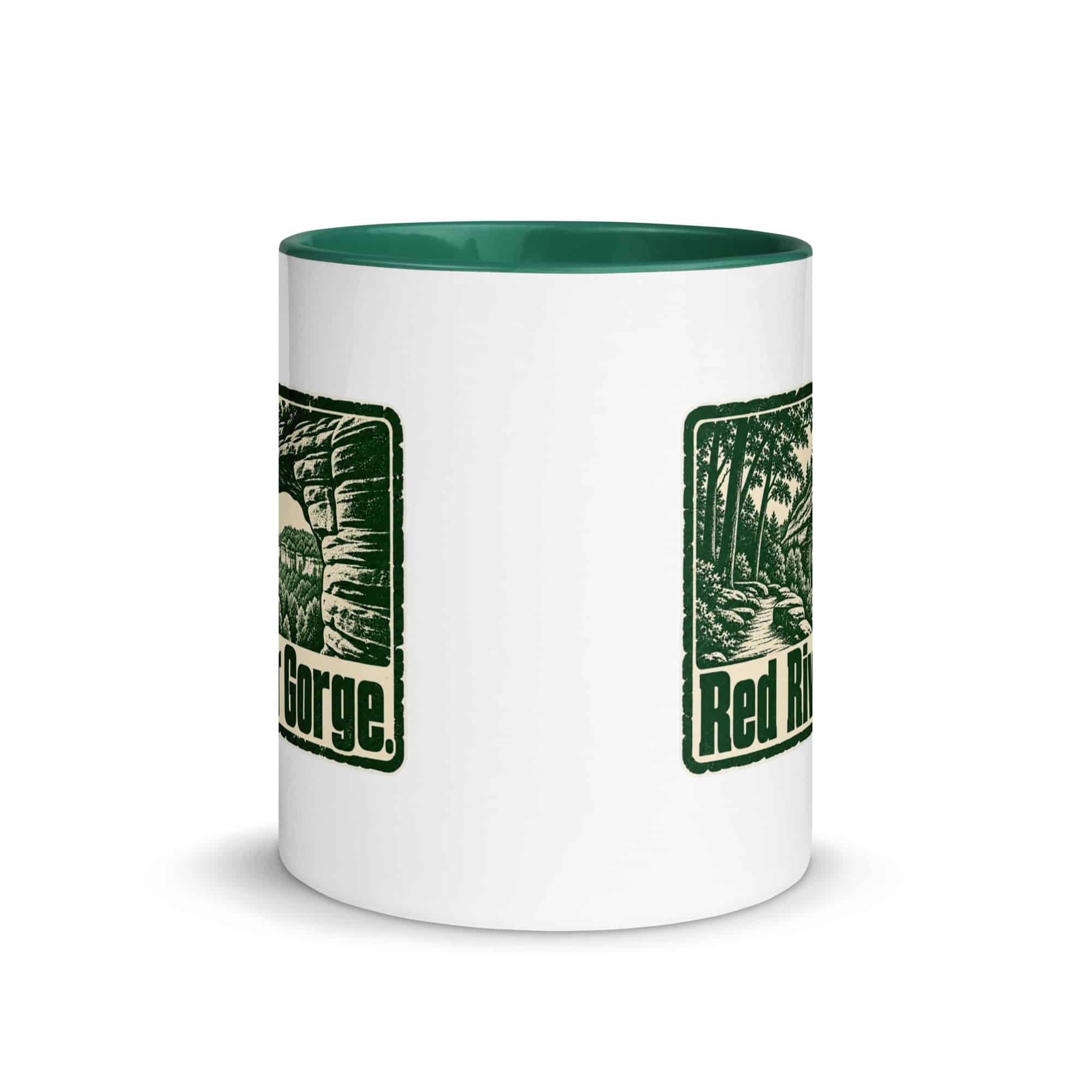 Red River Gorge Color Inside Coffee Mug: Red River Gorge, Forest Ink Stamp