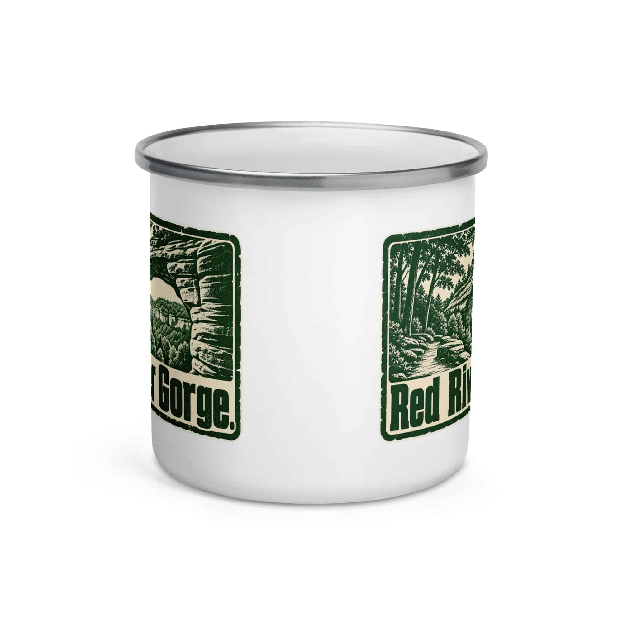 Red River Gorge Enamel Camp Mug: Red River Gorge, Forest Ink Stamp