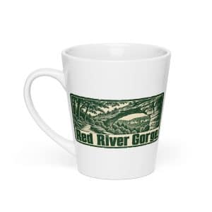 Red River Gorge Latte Mug: Red River Gorge, Forest Ink Stamp - 12 oz - Main