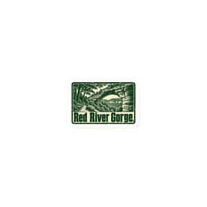 Red River Gorge Die-Cut Magnet: Red River Gorge, Forest Ink Stamp - 3″×3″ - Main