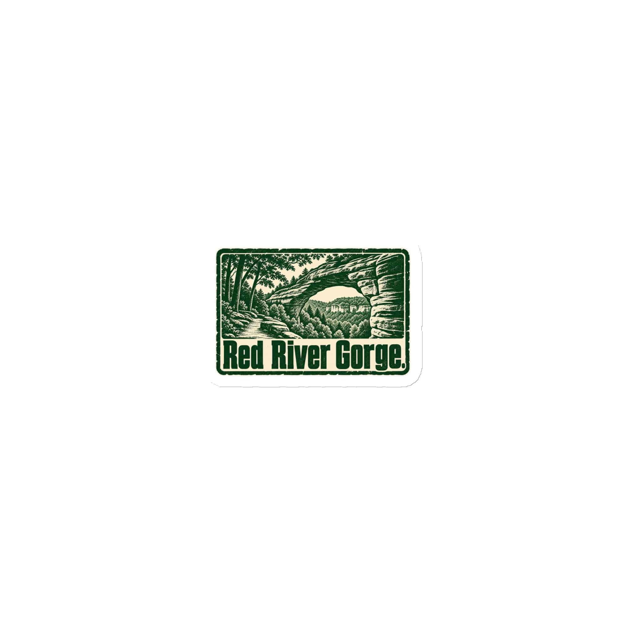 Red River Gorge Die-Cut Magnet: Red River Gorge, Forest Ink Stamp