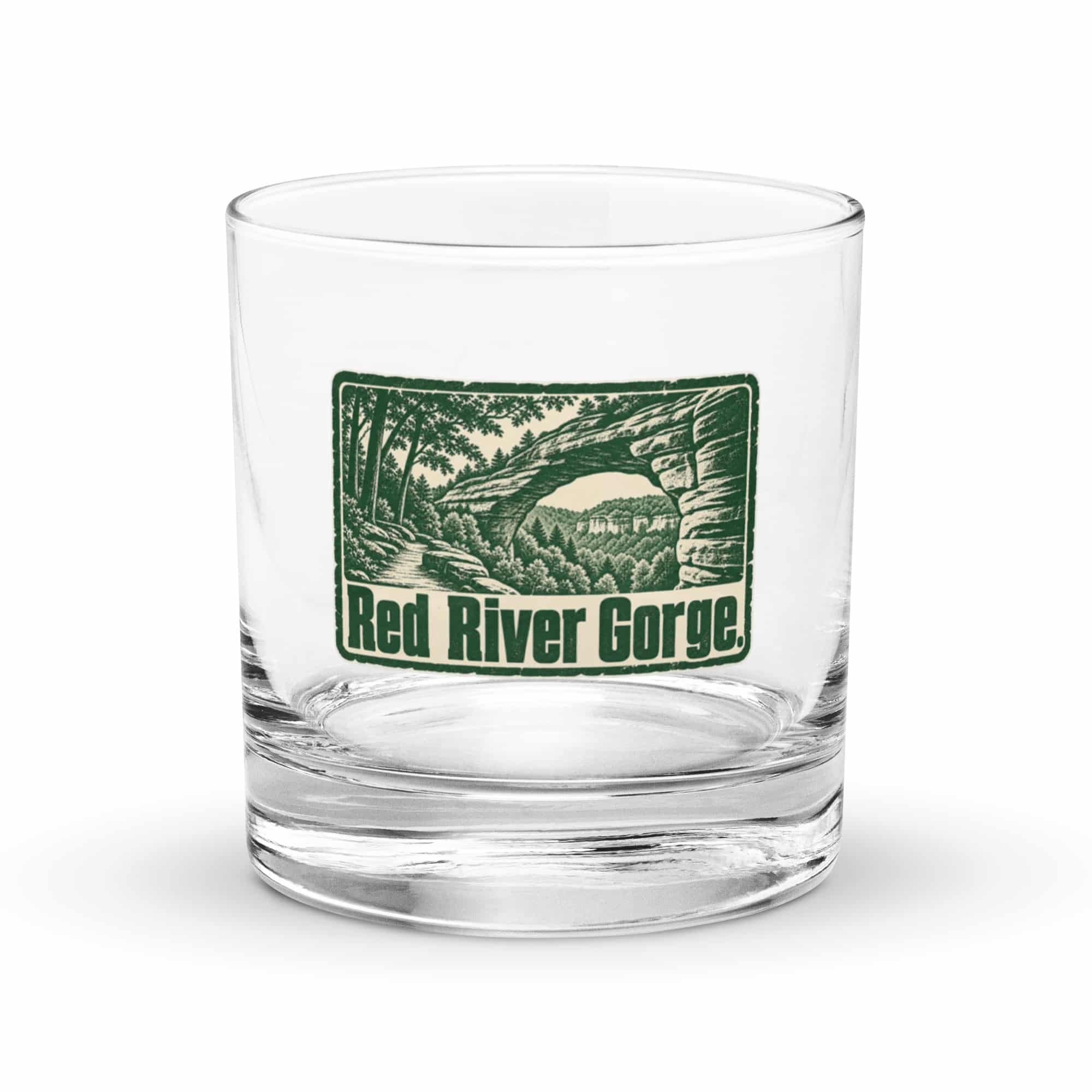 Red River Gorge Rocks Glass: Red River Gorge, Forest Ink Stamp