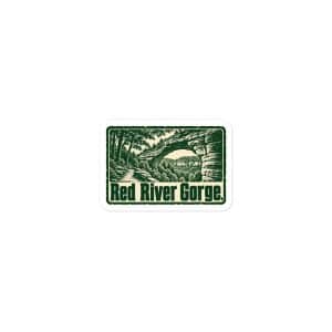 Red River Gorge Vinyl Sticker: Red River Gorge, Forest Ink Stamp - 3″×3″ - Main