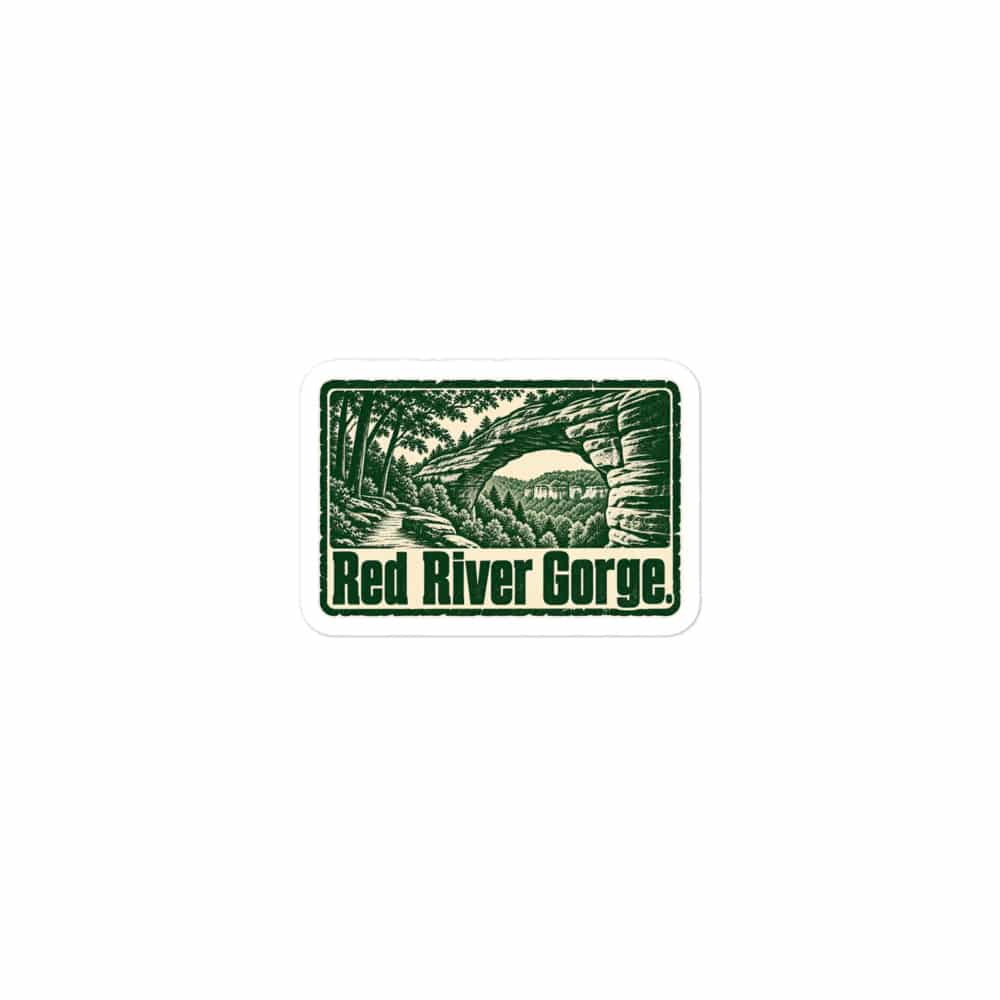 Red River Gorge Vinyl Sticker: Red River Gorge, Forest Ink Stamp