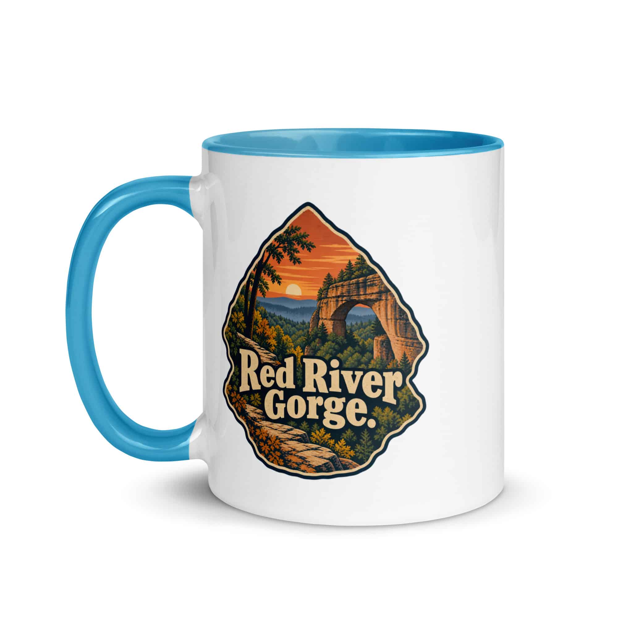Red River Gorge Color Inside Coffee Mug: Red River Gorge, Scenic Shield Badge