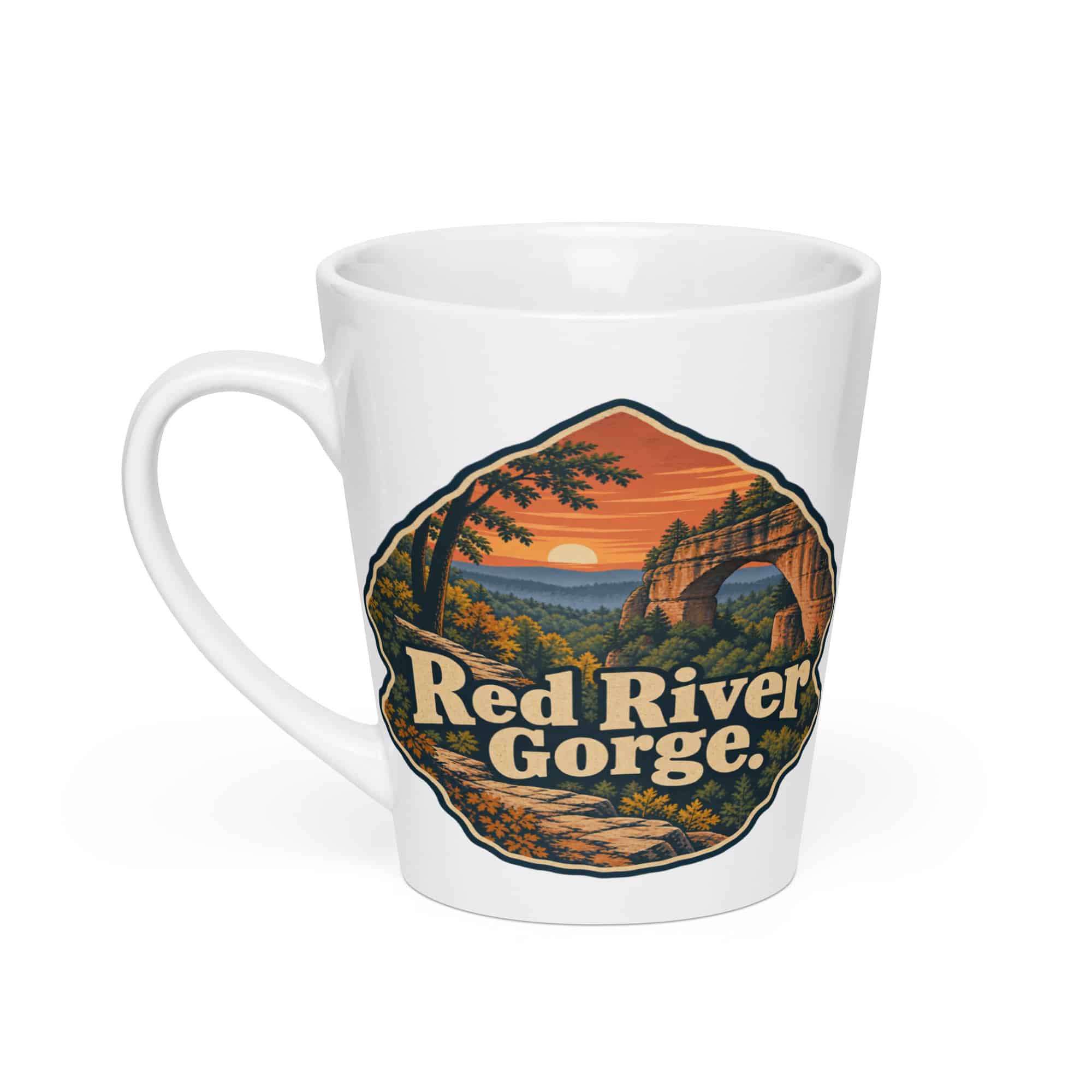 Red River Gorge Latte Mug: Red River Gorge, Scenic Shield Badge