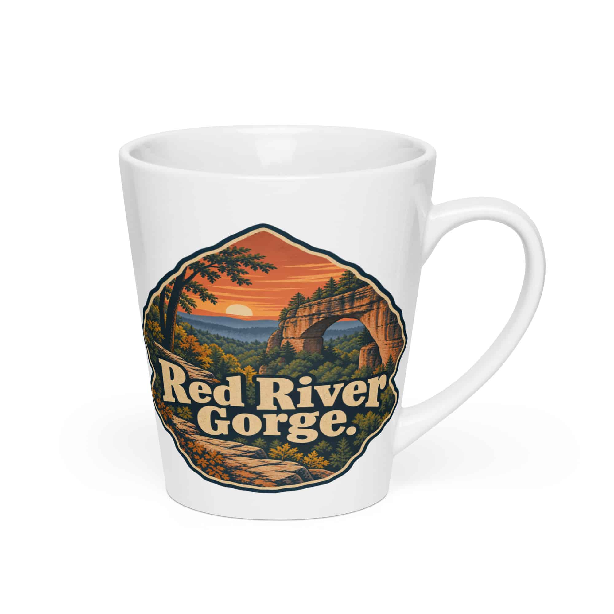 Red River Gorge Latte Mug: Red River Gorge, Scenic Shield Badge