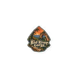 Red River Gorge Die-Cut Magnet: Red River Gorge, Scenic Shield Badge - 3″×3″ - Main