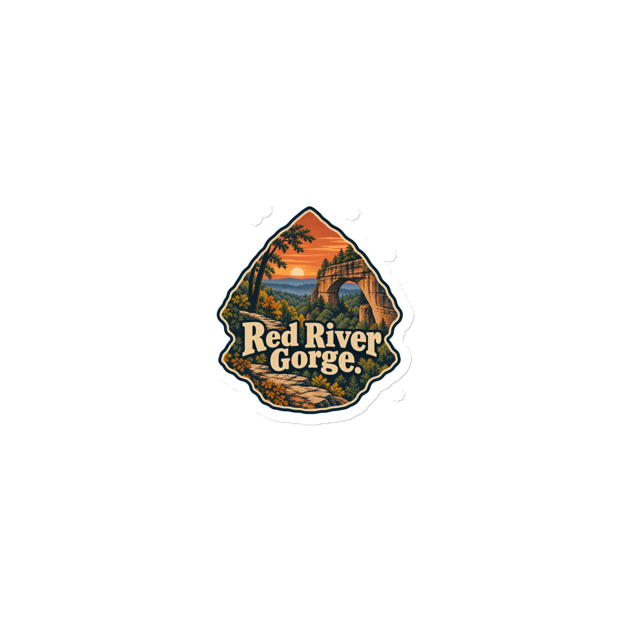 Red River Gorge Die-Cut Magnet: Red River Gorge, Scenic Shield Badge