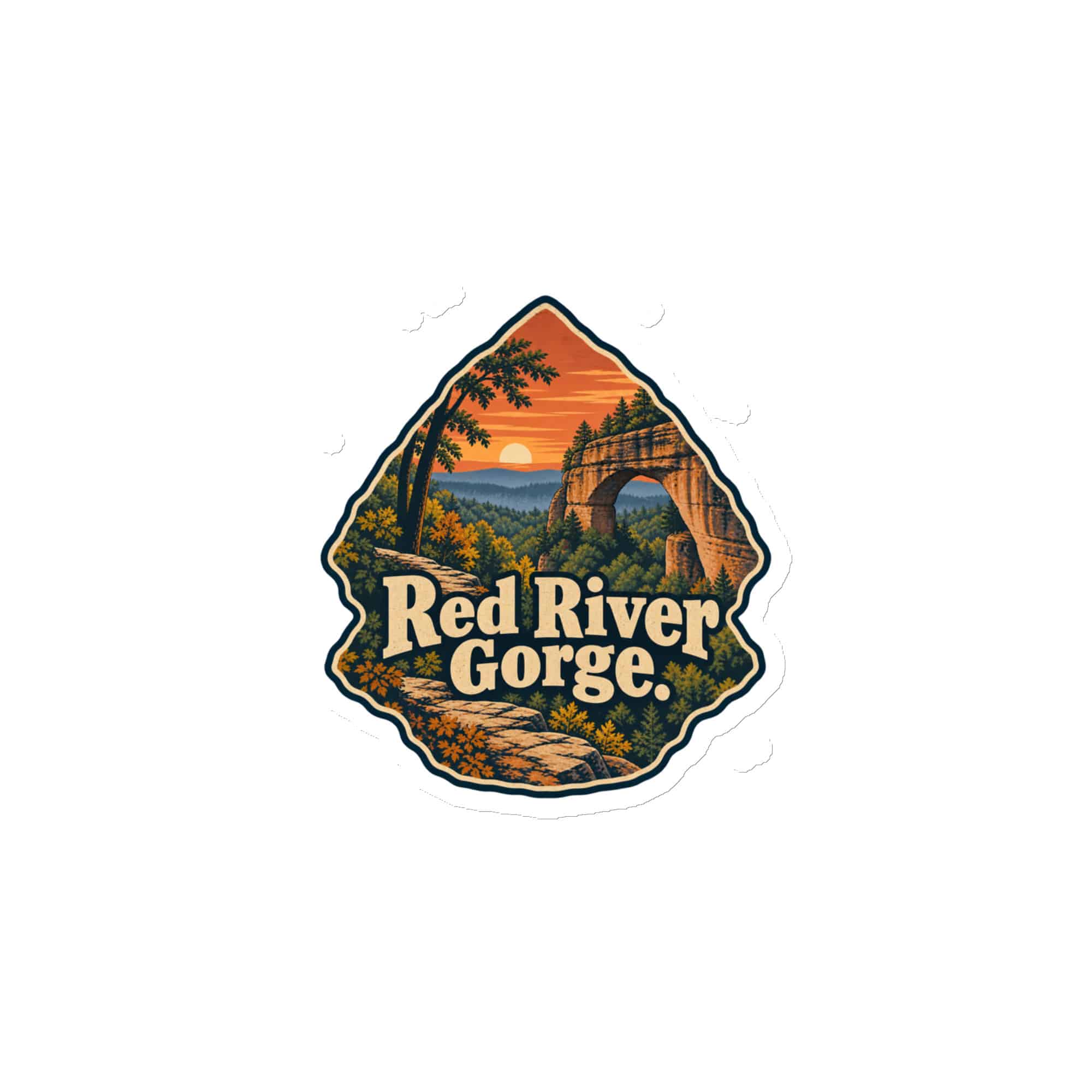 Red River Gorge Die-Cut Magnet: Red River Gorge, Scenic Shield Badge