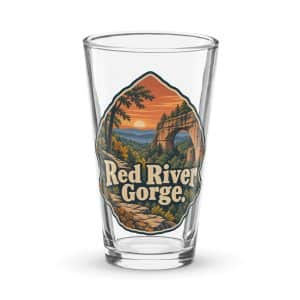 Red River Gorge Pint Glass: Red River Gorge, Scenic Shield Badge - 16 oz - Main