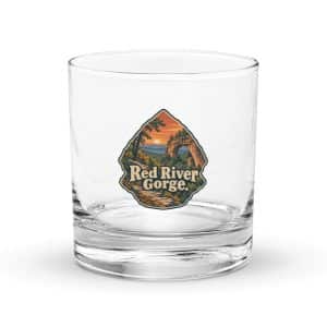 Red River Gorge Rocks Glass: Red River Gorge, Scenic Shield Badge - 10.5 oz - Main