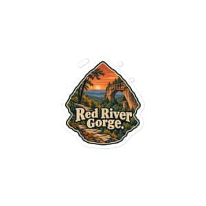 Red River Gorge Vinyl Sticker: Red River Gorge, Scenic Shield Badge - 3″×3″ - Main