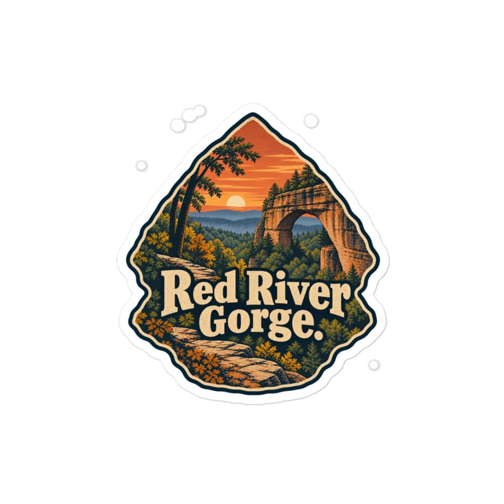 Red River Gorge Vinyl Sticker: Red River Gorge, Scenic Shield Badge