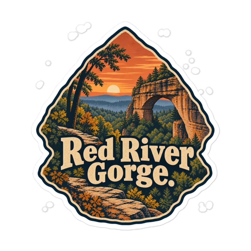 Red River Gorge Vinyl Sticker: Red River Gorge, Scenic Shield Badge