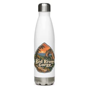 Red River Gorge Stainless Steel Water Bottle: Red River Gorge, Scenic Shield Badge - 17 oz - Main