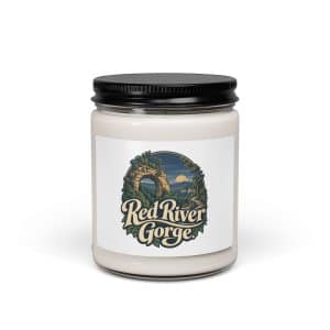 Red River Gorge Soy Wax Candle: Red River Gorge, Woodland Scenic Lettering - 9oz - Main