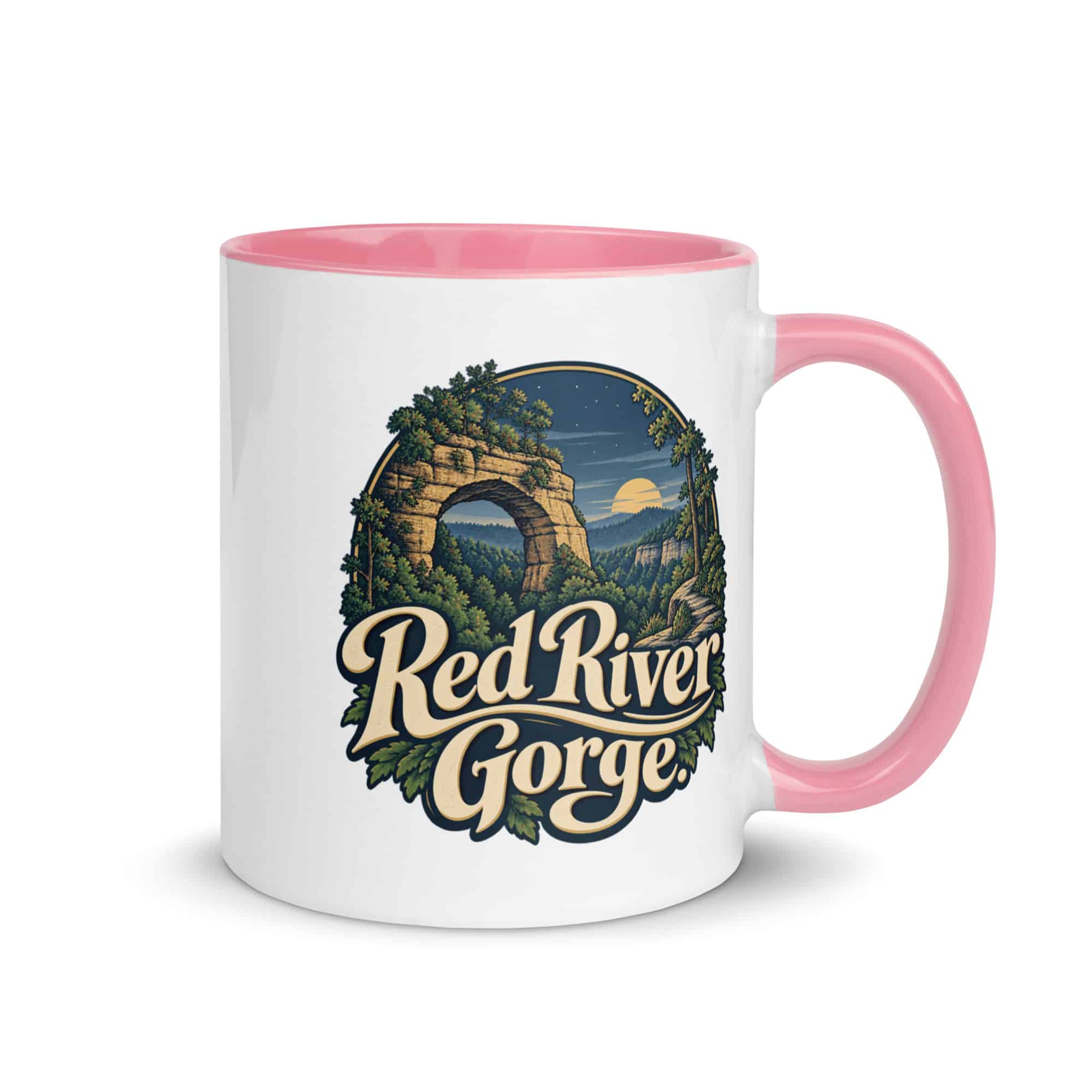 Red River Gorge Color Inside Coffee Mug: Red River Gorge, Woodland Scenic Lettering