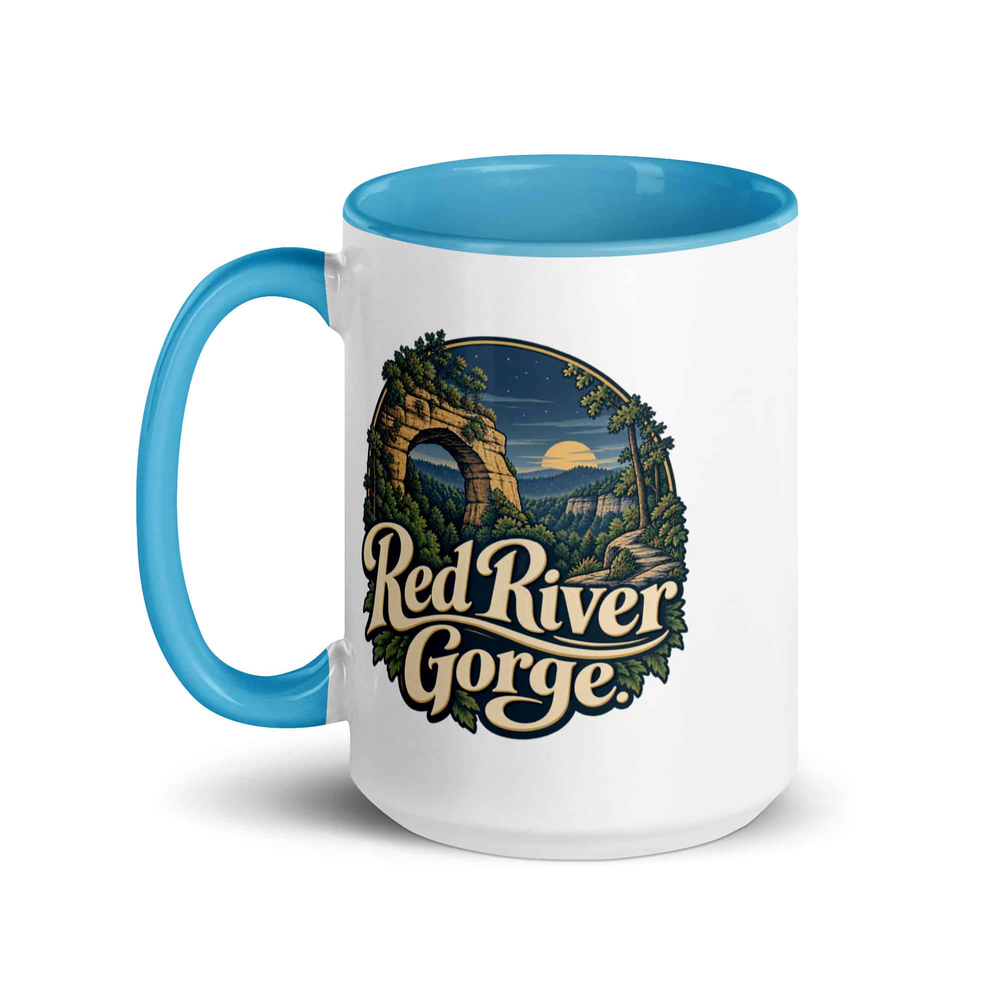 Red River Gorge Color Inside Coffee Mug: Red River Gorge, Woodland Scenic Lettering
