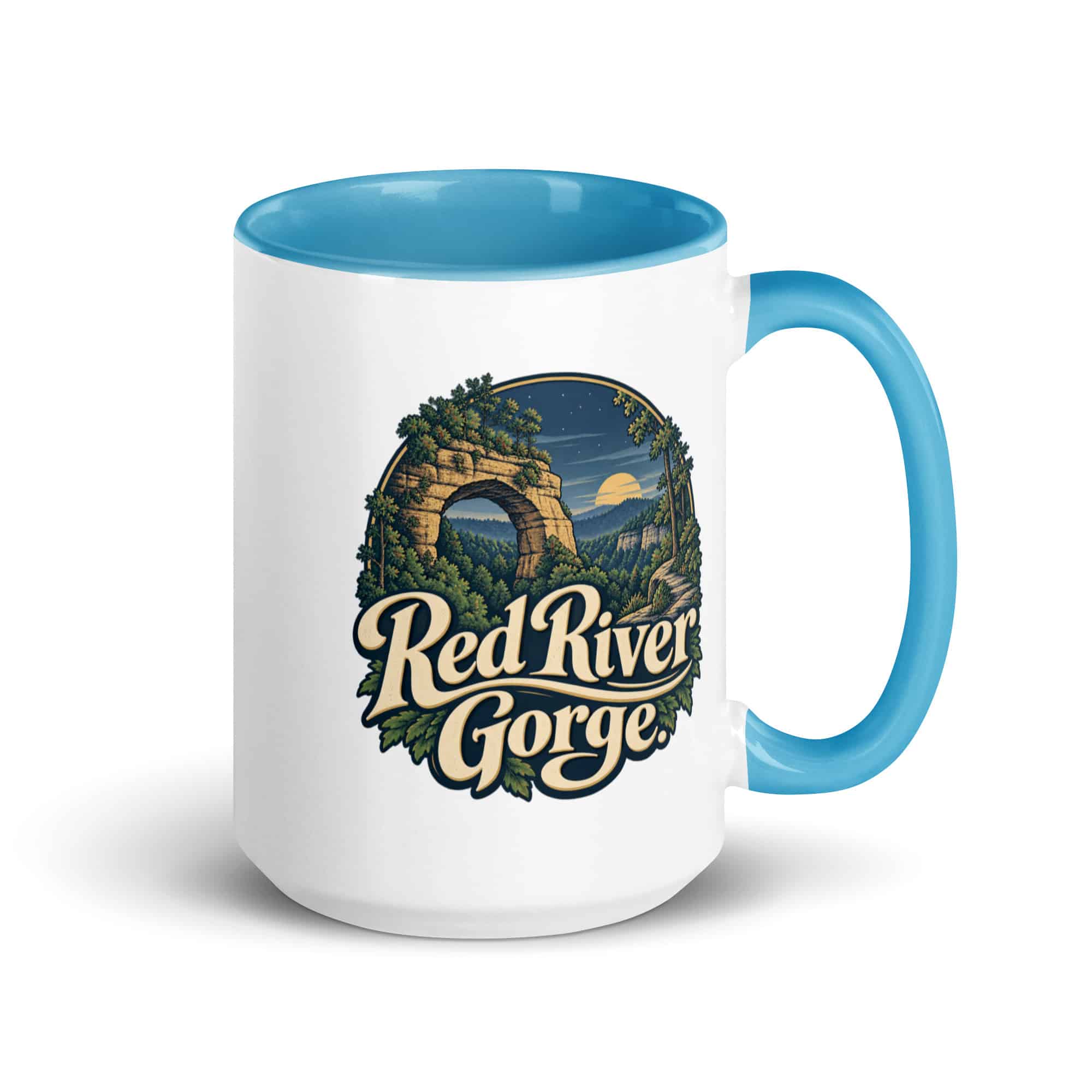 Red River Gorge Color Inside Coffee Mug: Red River Gorge, Woodland Scenic Lettering