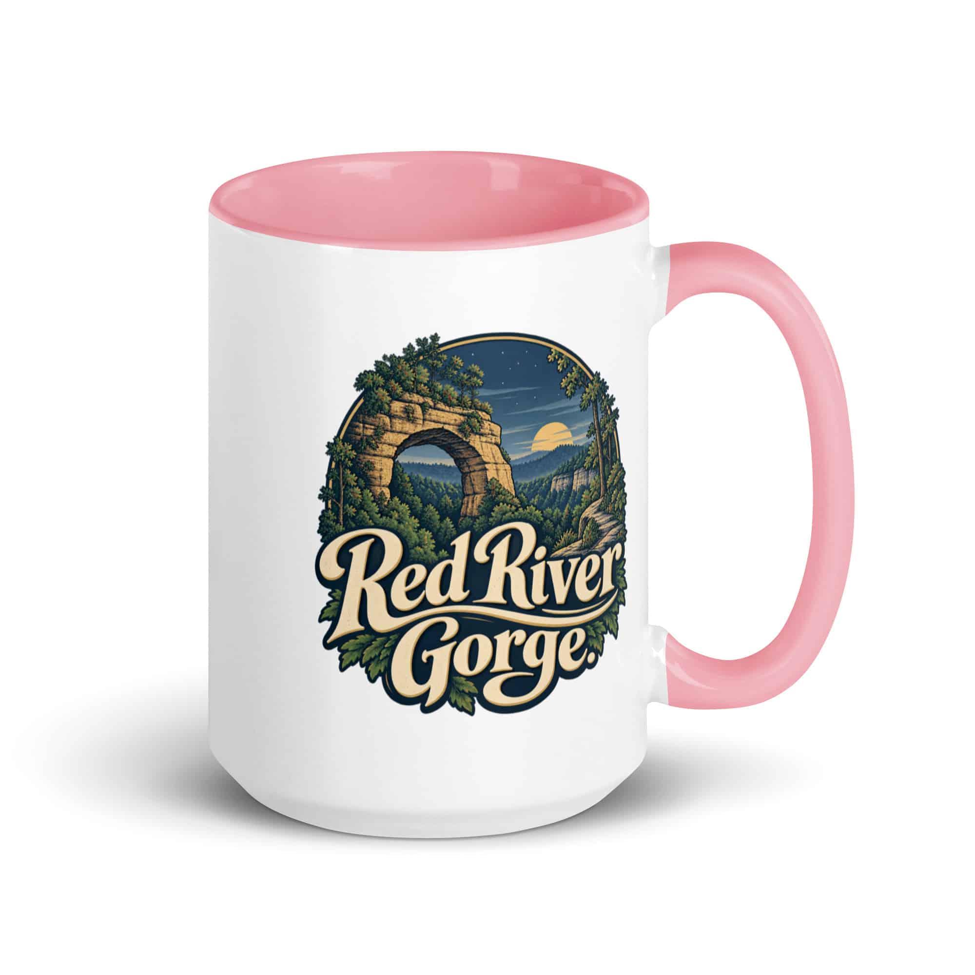 Red River Gorge Color Inside Coffee Mug: Red River Gorge, Woodland Scenic Lettering