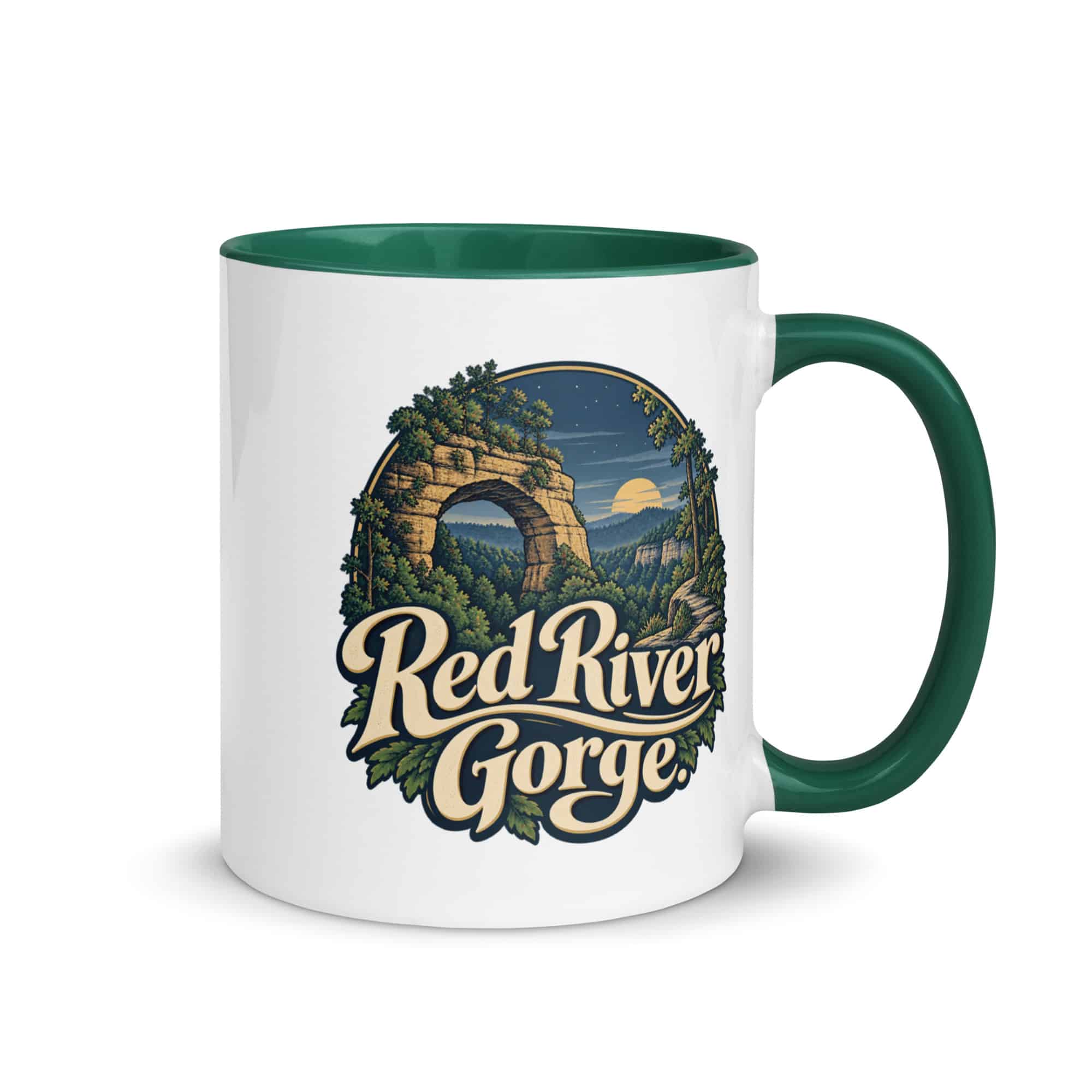 Red River Gorge Color Inside Coffee Mug: Red River Gorge, Woodland Scenic Lettering