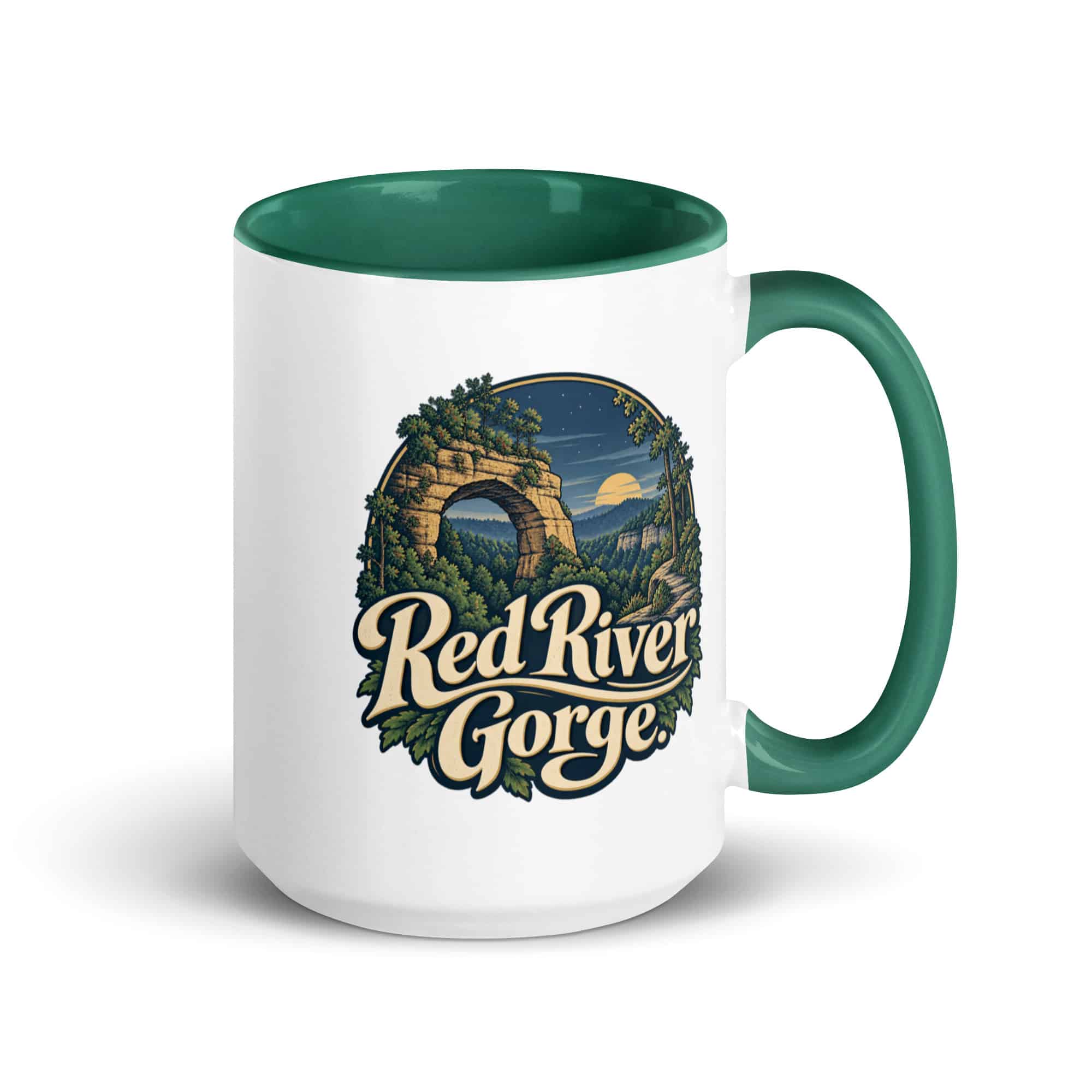 Red River Gorge Color Inside Coffee Mug: Red River Gorge, Woodland Scenic Lettering