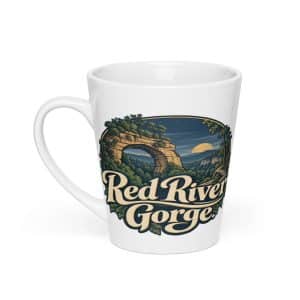 Red River Gorge Latte Mug: Red River Gorge, Woodland Scenic Lettering - 12 oz - Main