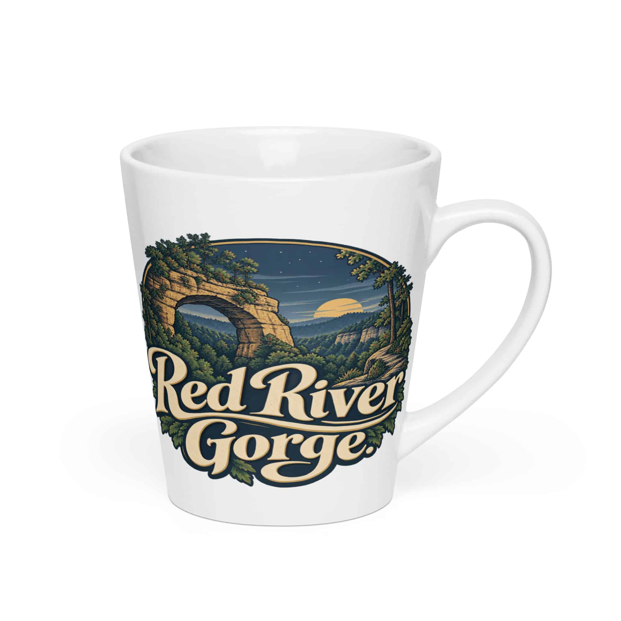 Red River Gorge Latte Mug: Red River Gorge, Woodland Scenic Lettering