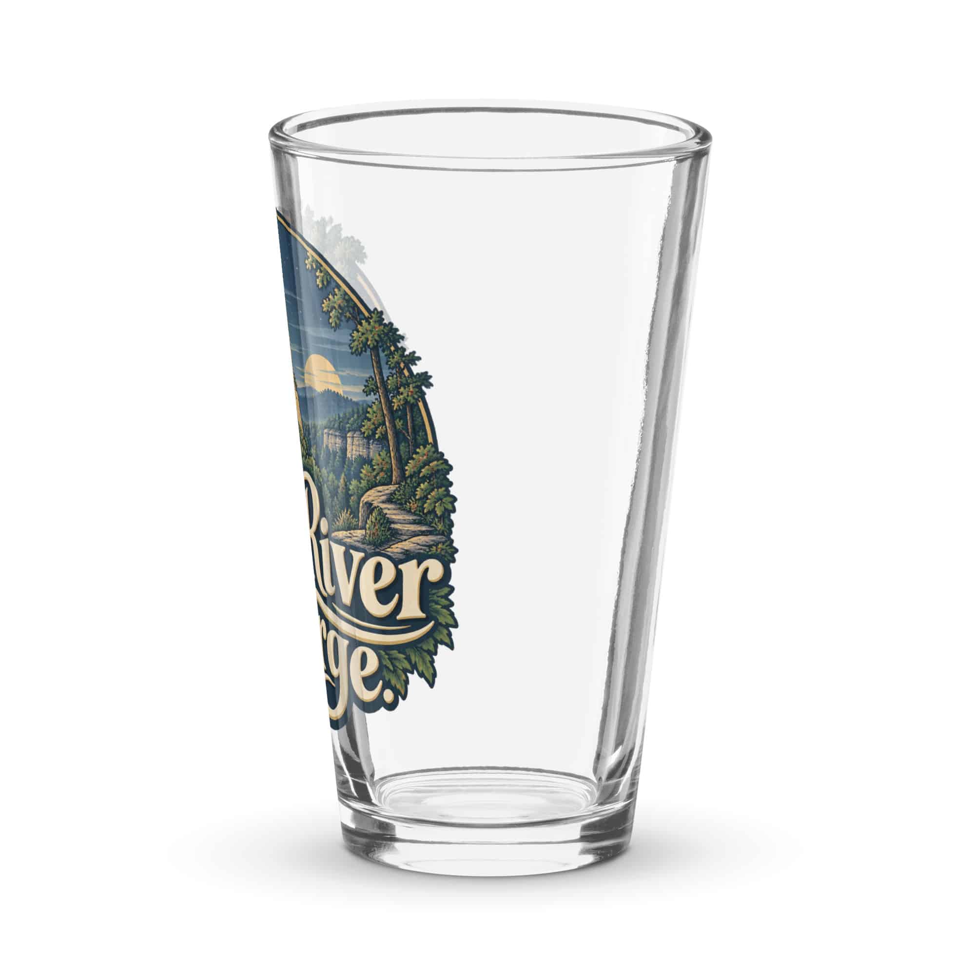 Red River Gorge Pint Glass: Red River Gorge, Woodland Scenic Lettering