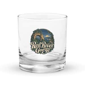 Red River Gorge Rocks Glass: Red River Gorge, Woodland Scenic Lettering - 10.5 oz - Main