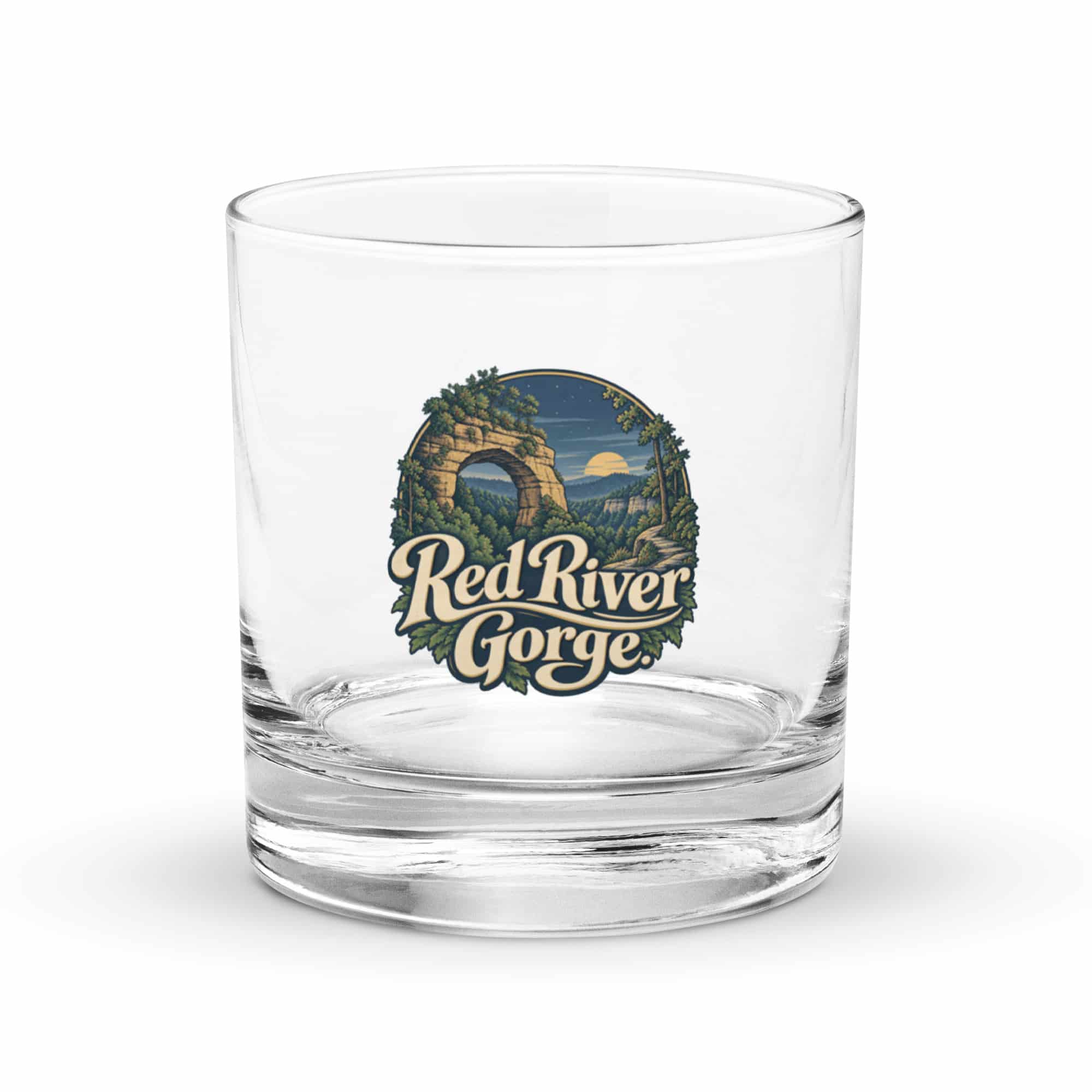 Red River Gorge Rocks Glass: Red River Gorge, Woodland Scenic Lettering