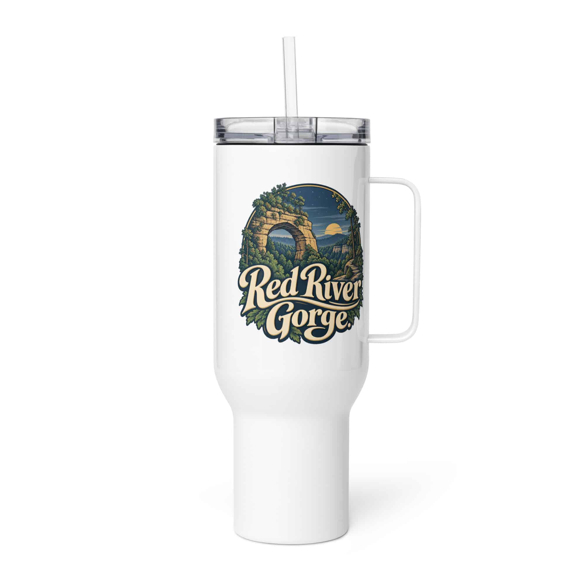 Red River Gorge Travel Mug: Red River Gorge, Woodland Scenic Lettering