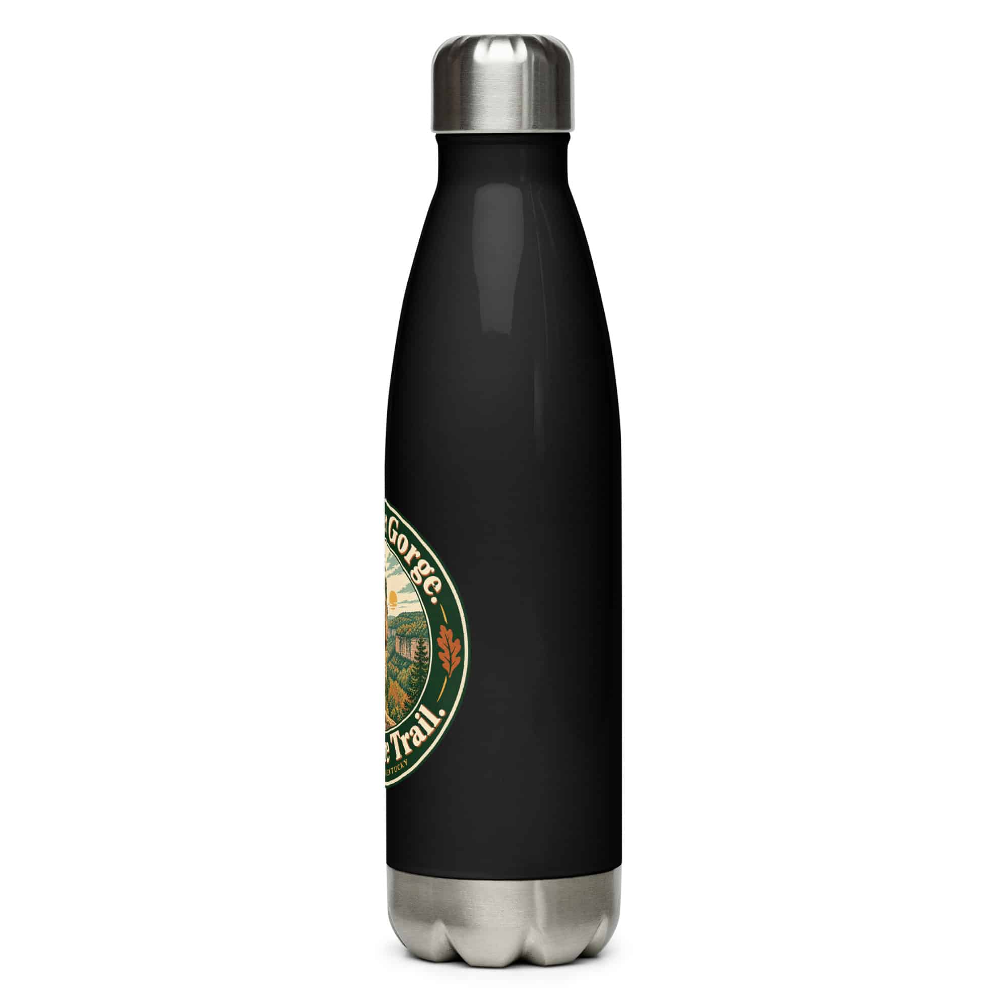Red River Gorge Stainless Steel Water Bottle: Red River Gorge. One More Trail, Vintage Round Badge