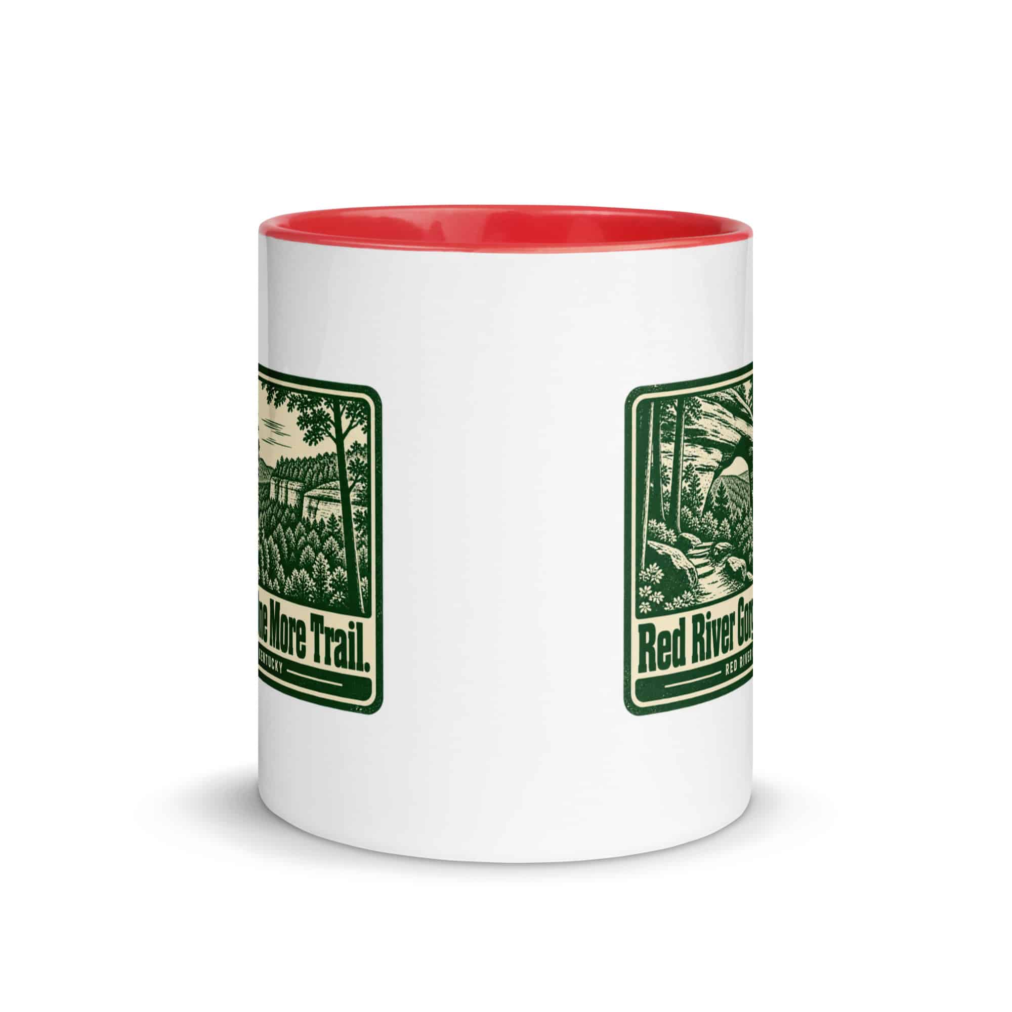 Red River Gorge Color Inside Coffee Mug: Red River Gorge. One More Trail, Forest Ink Stamp