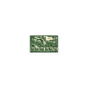 Red River Gorge Die-Cut Magnet: Red River Gorge. One More Trail, Forest Ink Stamp - 3″×3″ - Main