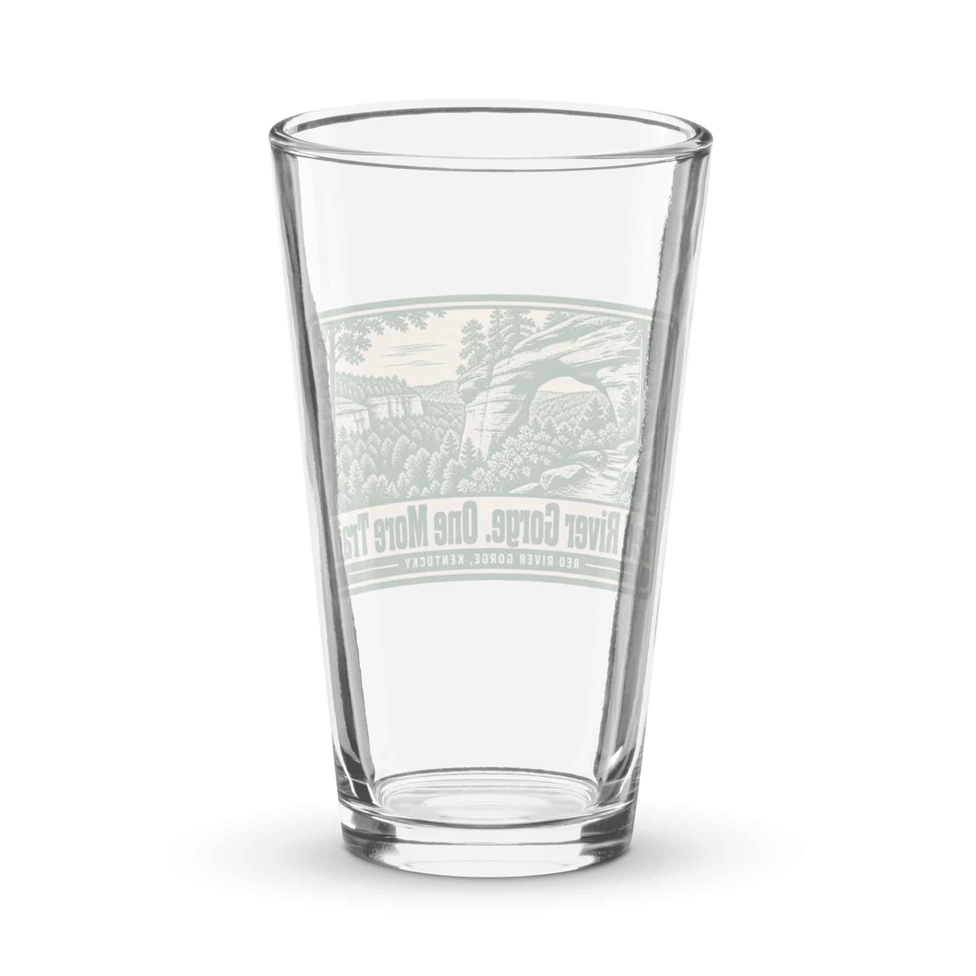Red River Gorge Pint Glass: Red River Gorge. One More Trail, Forest Ink Stamp