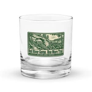 Red River Gorge Rocks Glass: Red River Gorge. One More Trail, Forest Ink Stamp - 10.5 oz - Main
