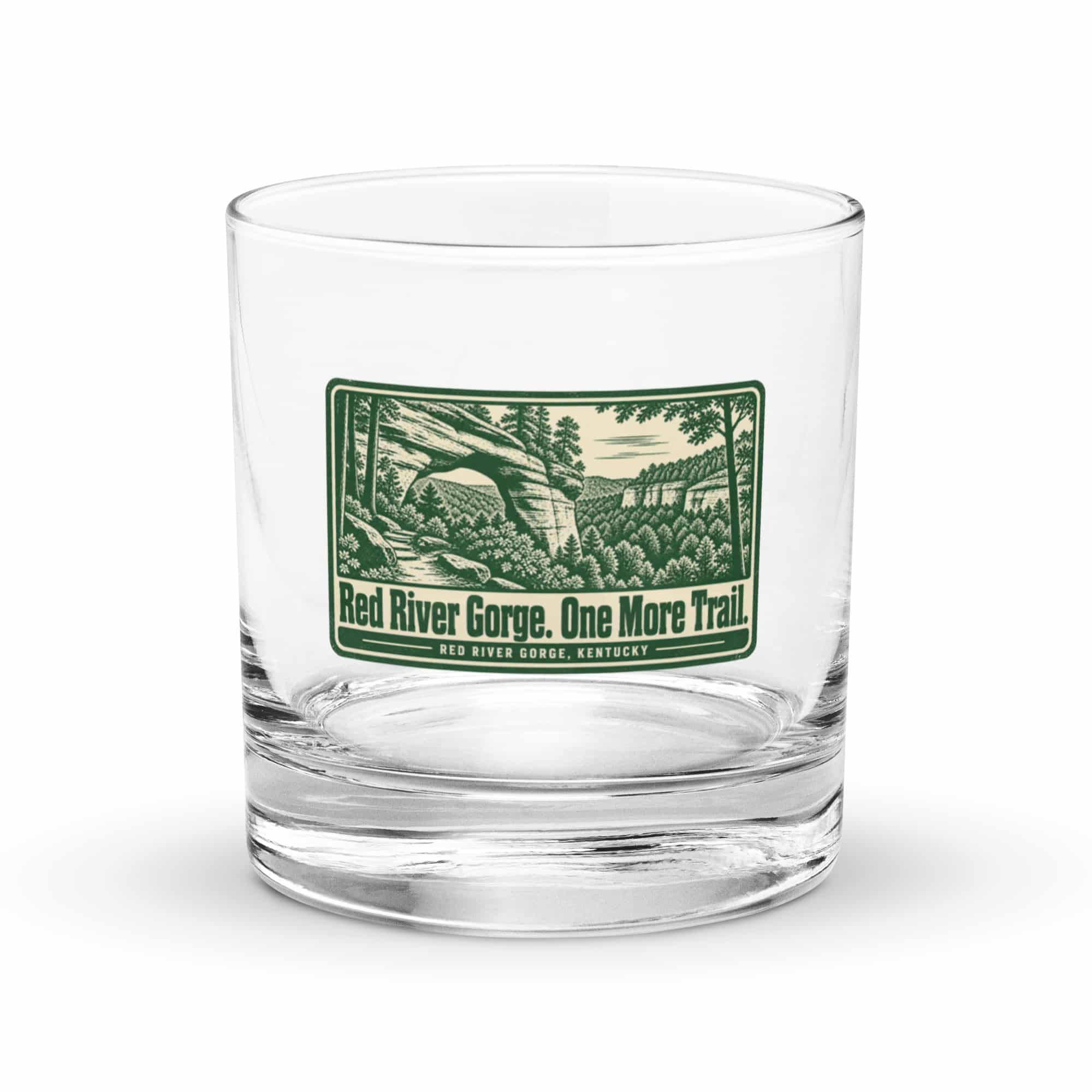 Red River Gorge Rocks Glass: Red River Gorge. One More Trail, Forest Ink Stamp