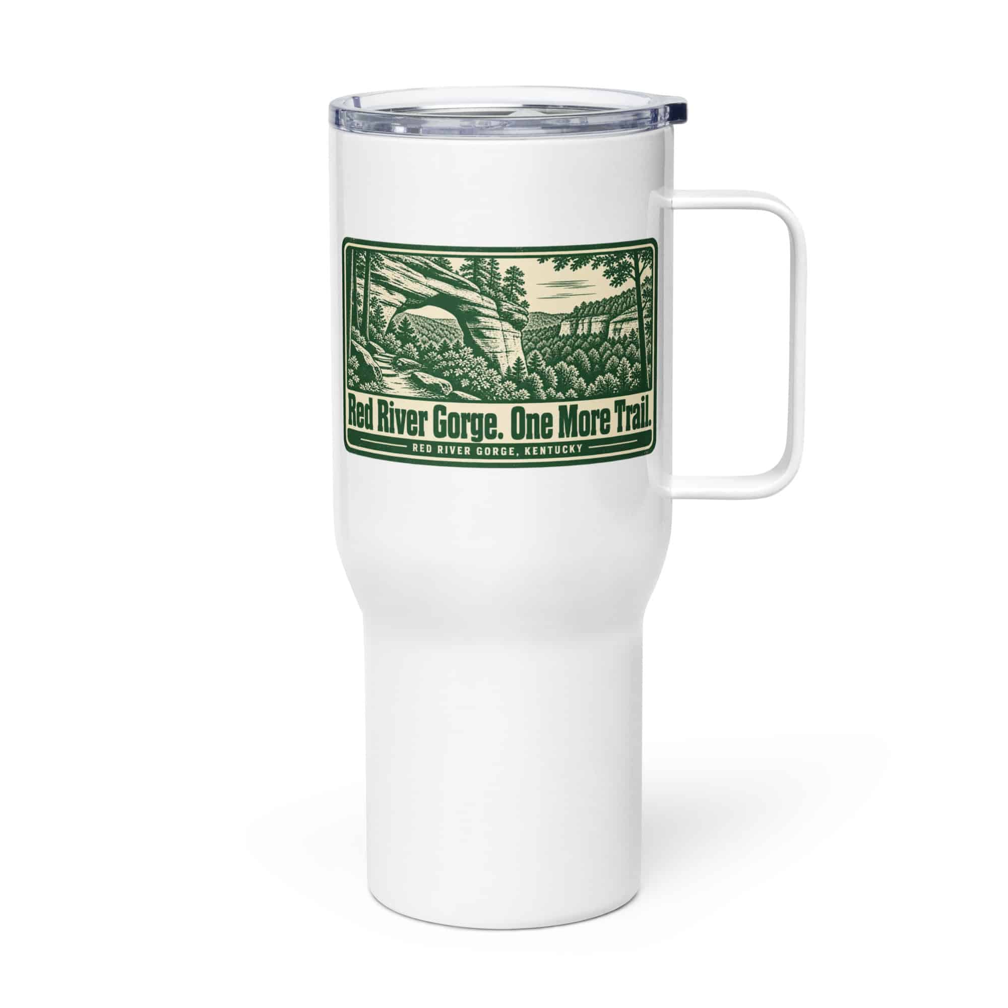 Red River Gorge Travel Mug: Red River Gorge. One More Trail, Forest Ink Stamp