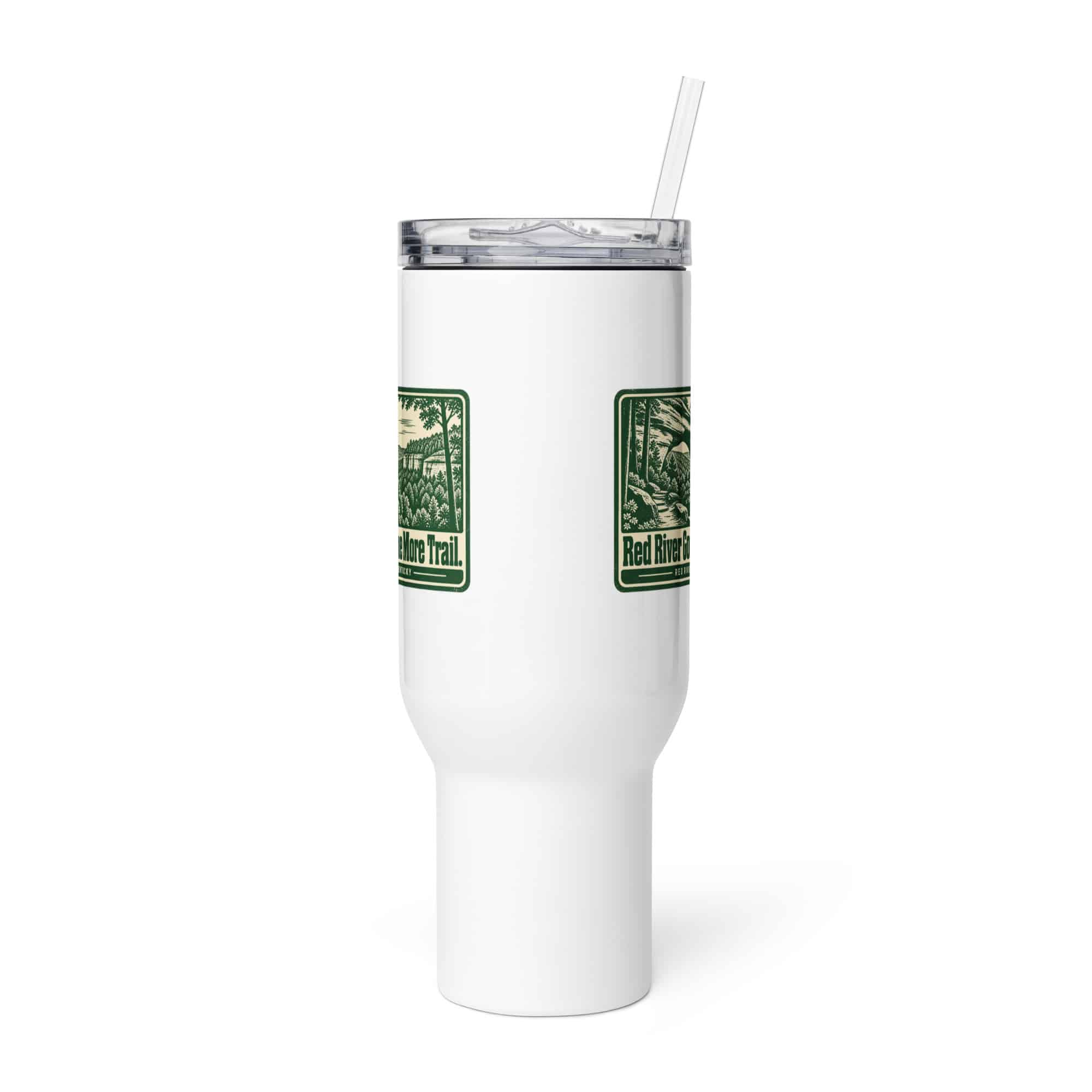Red River Gorge Travel Mug: Red River Gorge. One More Trail, Forest Ink Stamp
