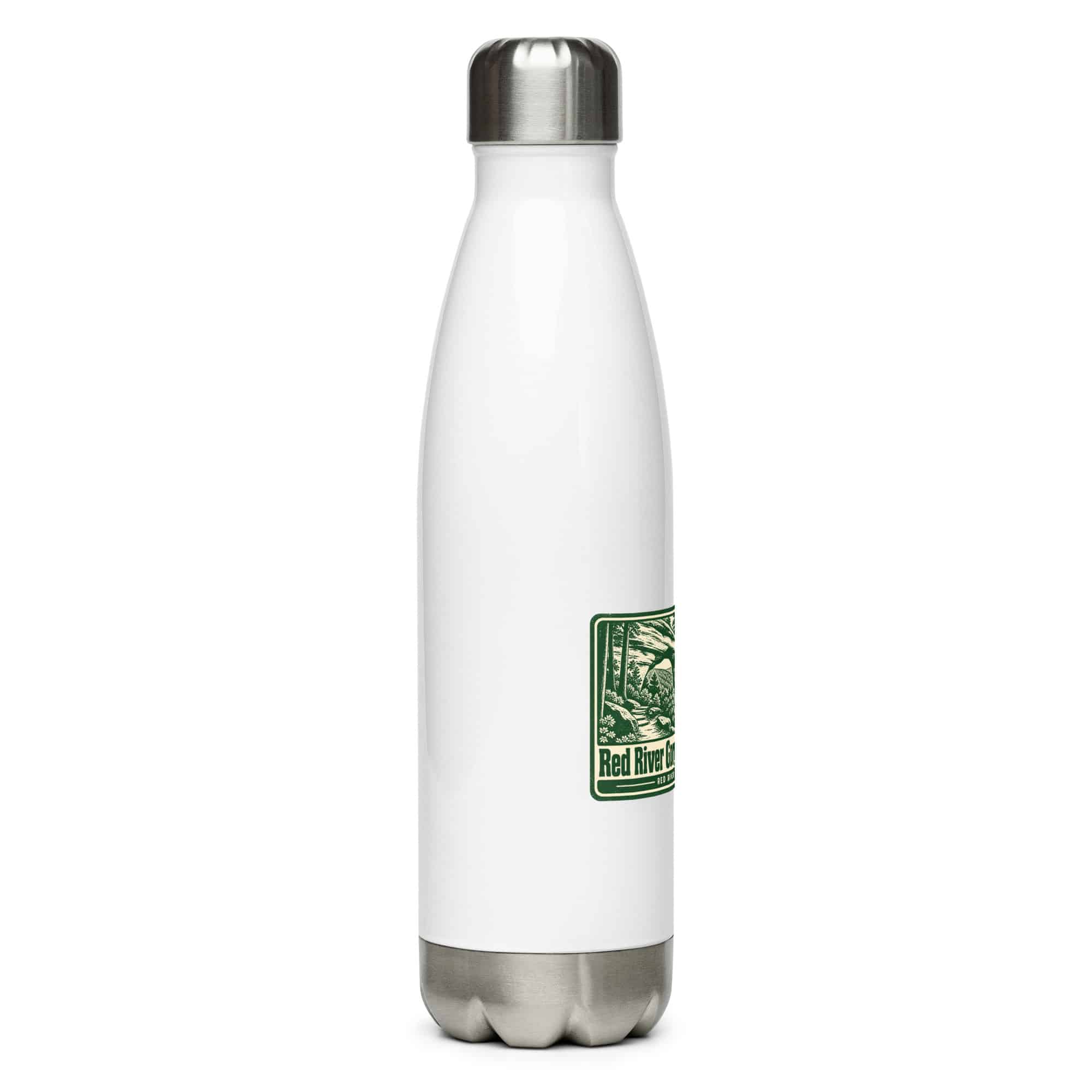 Red River Gorge Stainless Steel Water Bottle: Red River Gorge. One More Trail, Forest Ink Stamp